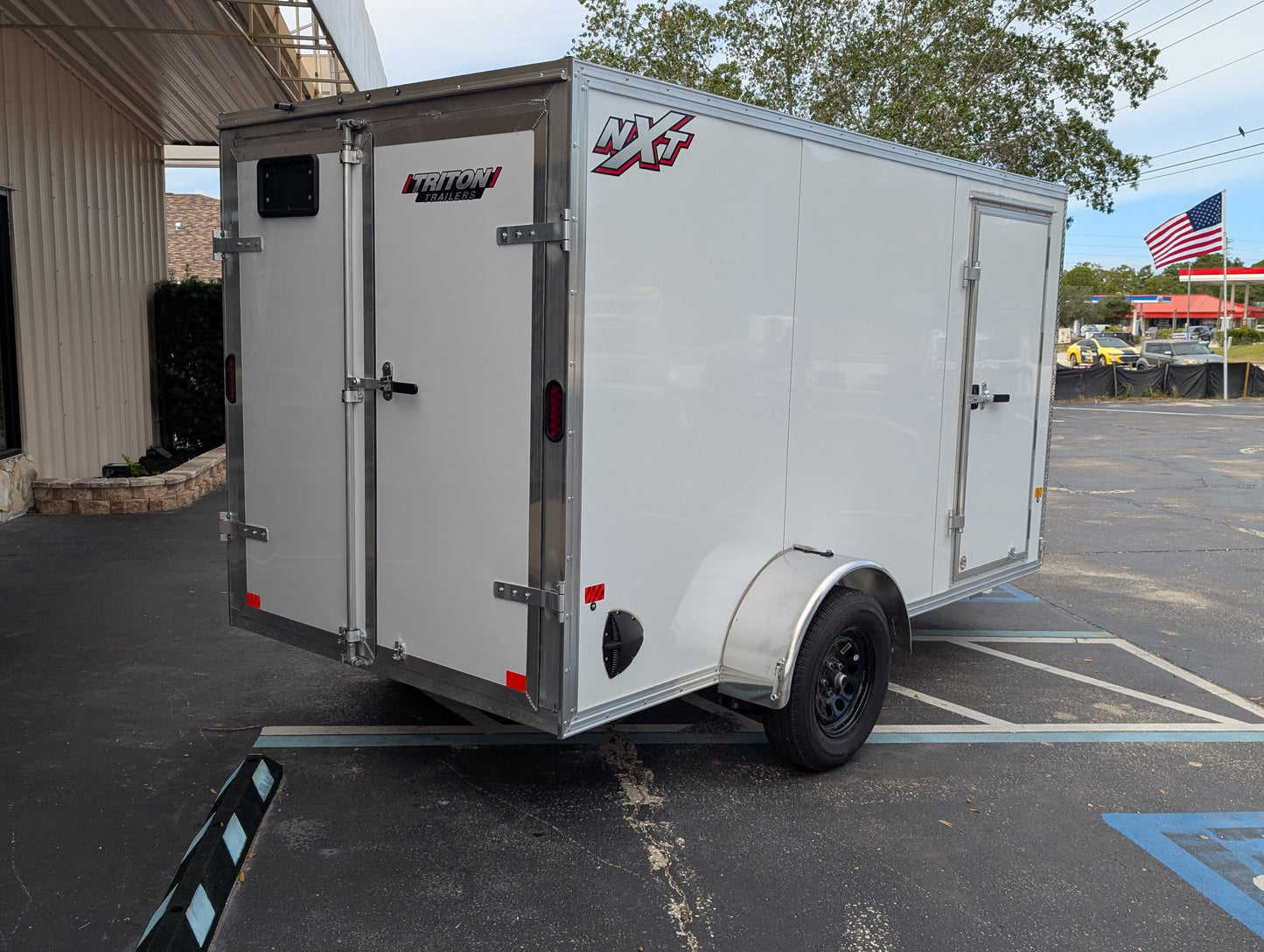 Alcom 6x12 Aluminum Single Axle Enclosed Trailer