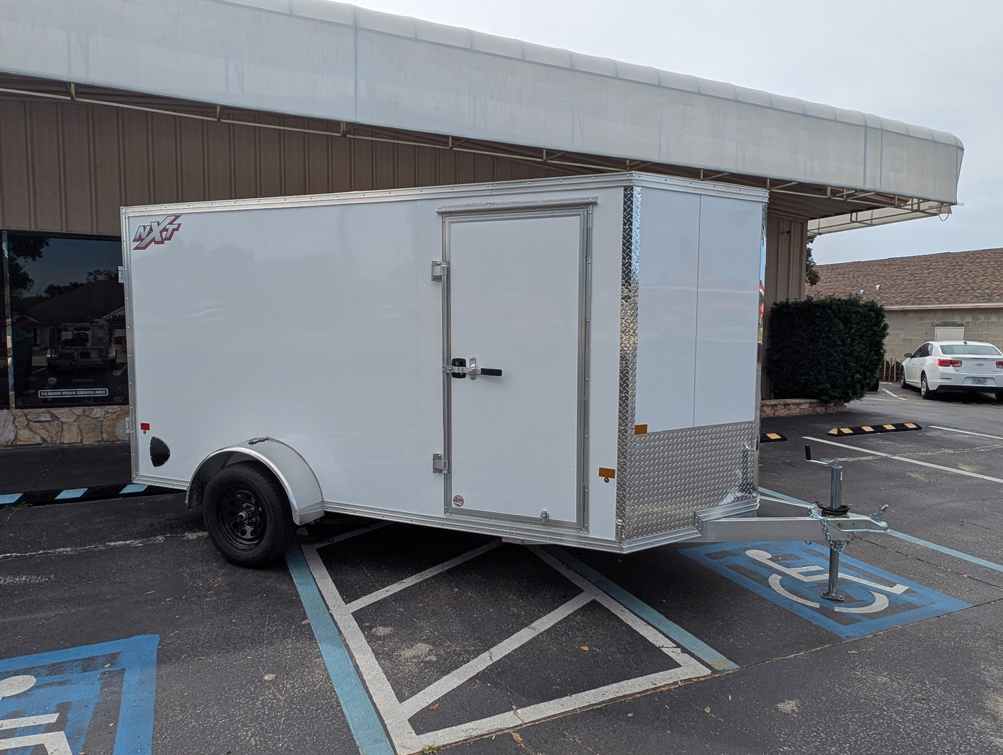 Alcom 6x12 Aluminum Single Axle Enclosed Trailer