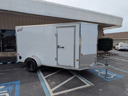 Alcom 6x12 Aluminum Single Axle Enclosed Trailer