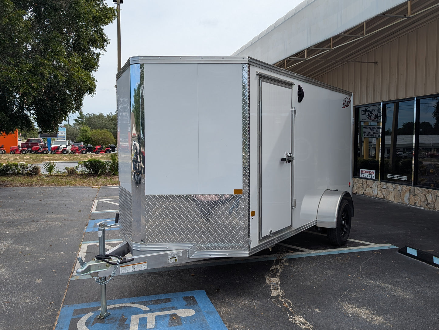 Alcom 6x12 Aluminum Single Axle Enclosed Trailer