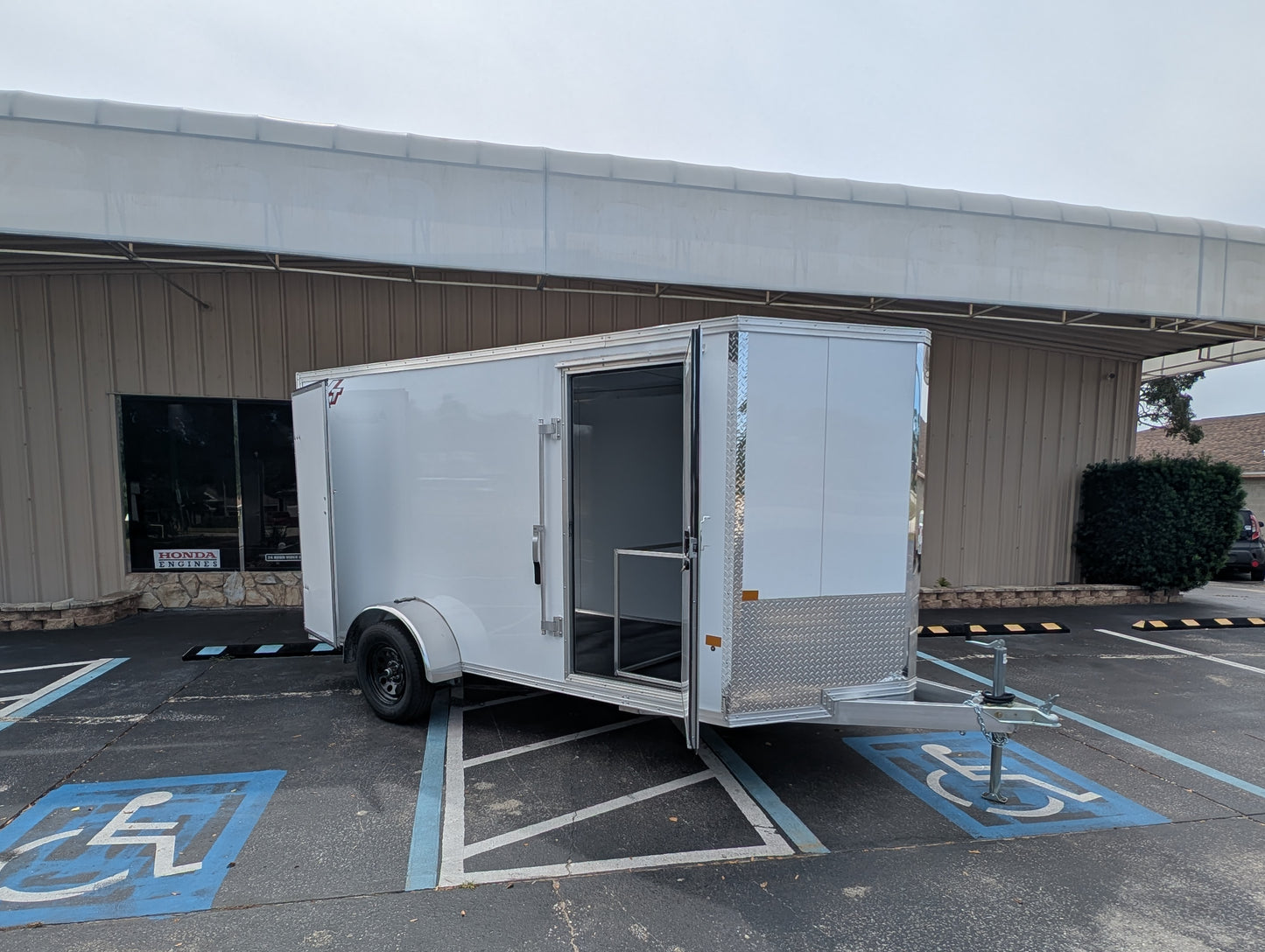Alcom 6x12 Aluminum Single Axle Enclosed Trailer