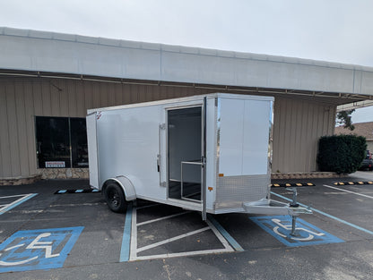 Alcom 6x12 Aluminum Single Axle Enclosed Trailer