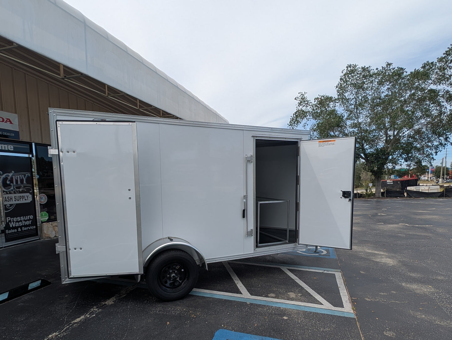 Alcom 6x12 Aluminum Single Axle Enclosed Trailer