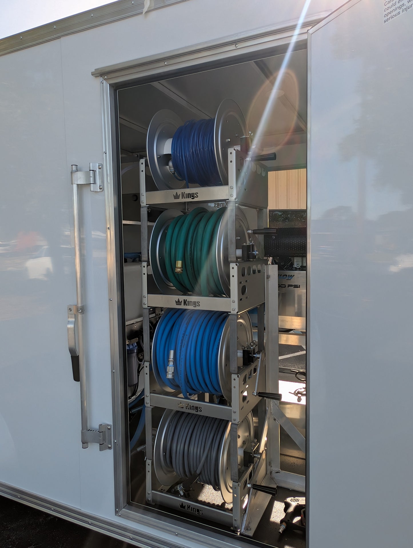 Enclosed 7x16 Pressure Wash, Soft Wash & Trash Bin Cleaning Trailer