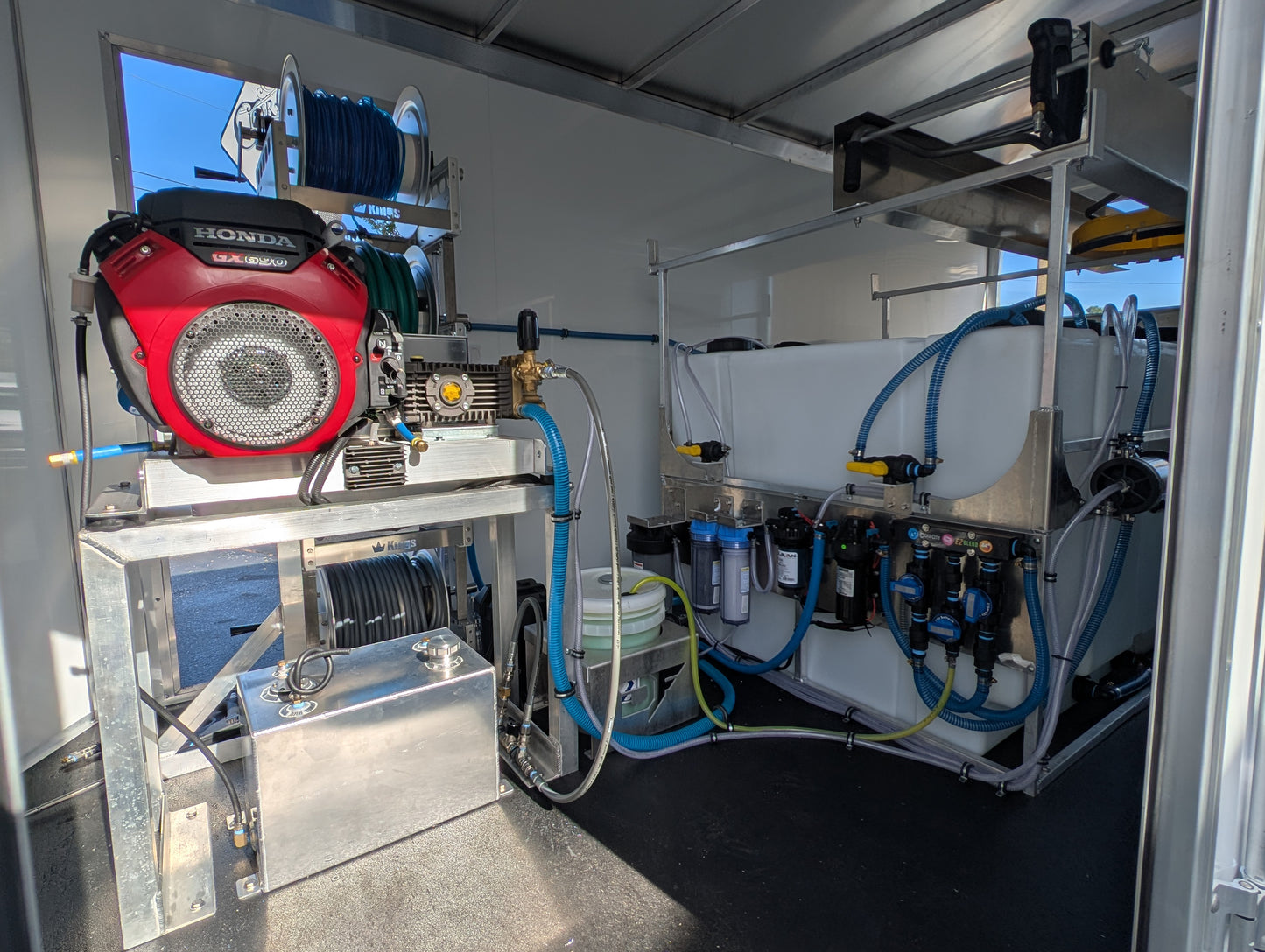 Enclosed 7x16 Pressure Wash, Soft Wash & Trash Bin Cleaning Trailer