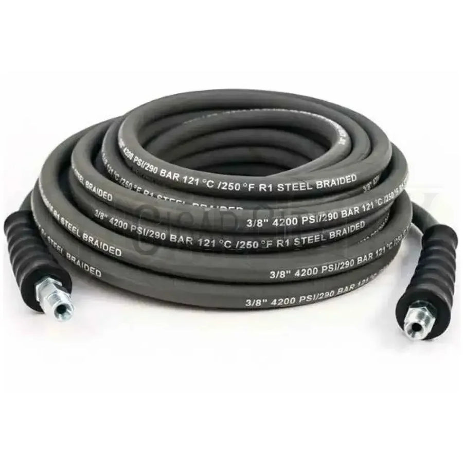 Pressure Hose R1, Gray non marking 3/8″ 100 Ft.  Cigarcity Softwash.