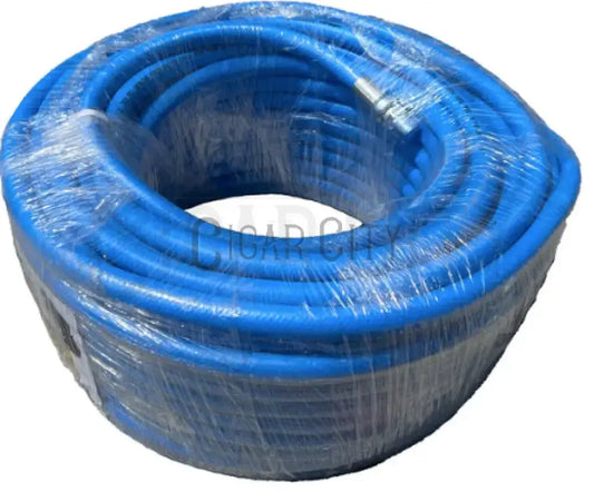 Rampage 1/2" Blue Rampage Softwash Hose 300' with stainless steel crimped ends RAMP-08-BL-SW-300-CE-SS  Cigarcity Softwash.
