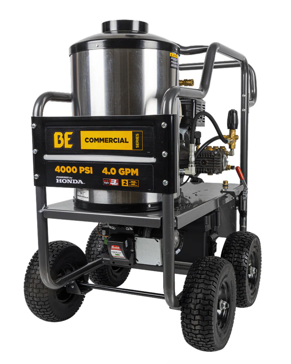BE Scratch & Dent Hot Cart Honda GX390 w/ Comet ZWD4040 Pump 4,000 PSI 4.0 GPM Pressure Washer - HW4013HC (348615)