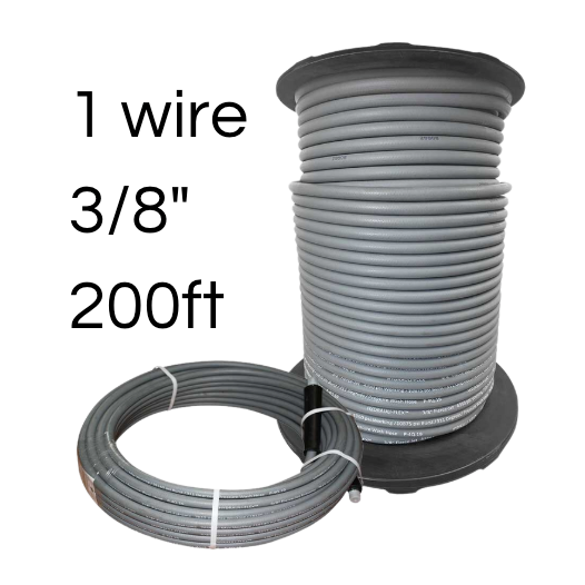 Fierce Jet Pressure Hose 3/8" 200ft Gray 1 Wire 4250psi PWS106-GY-200