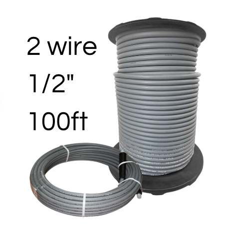 Fierce Jet Pressure Hose 1/2" 100ft Gray 2 Wire 6200psi PWS208-GY-100