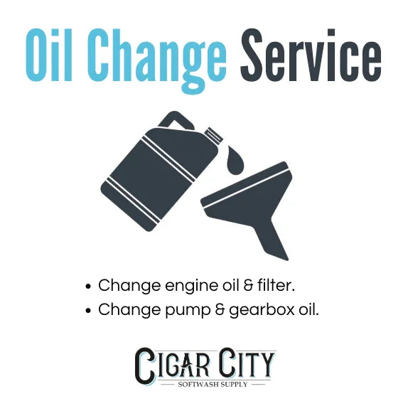 Service - Oil Change (Per Machine)  Cigarcity Softwash.