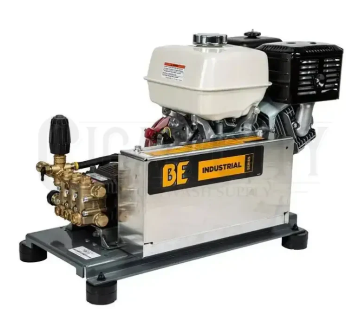 BE GX390 5.2 GPM @ 3200 PSI Electric Start Belt Drive Pressure Washer Skid – Model B3213HETBCS