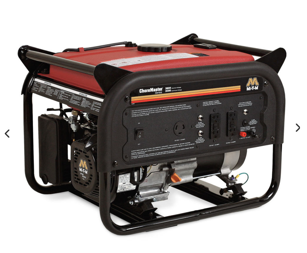 Mi-T-M 3600 Watt Max Portable Generator – GEN-3600-0MM0