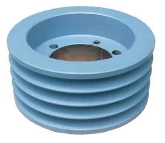 Blue multi-groove pulley for softwash equipment, ideal for pressure washing systems
