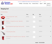 Shopping cart with vacuum hoses, SandTrap, and electric vacuum systems for softwash cleaning equipment