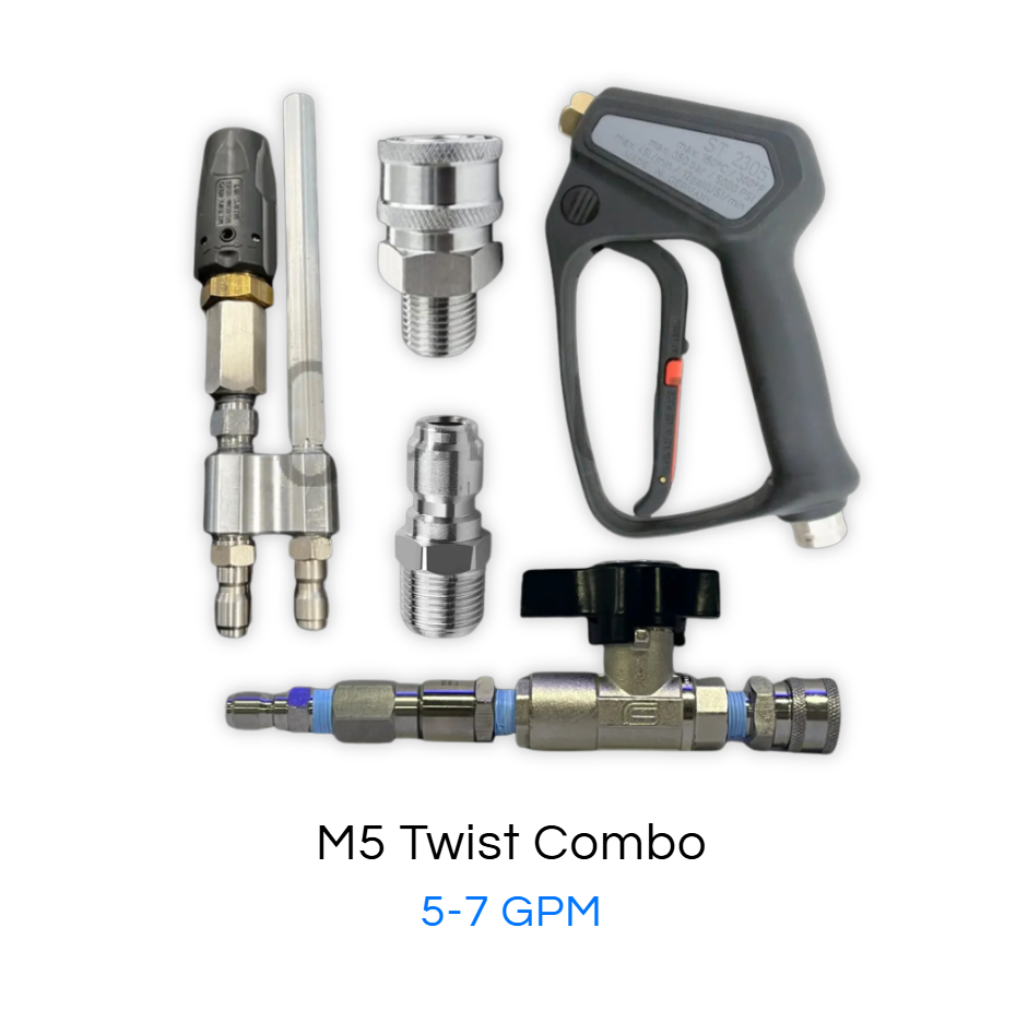 M5 Twist with Short Gun Ball Valve Swivel Combo – 5-7 GPM