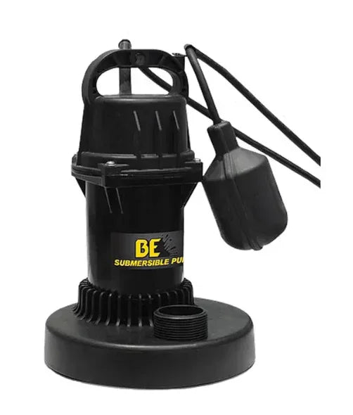 Black BE submersible pump with float switch for softwash cleaning systems