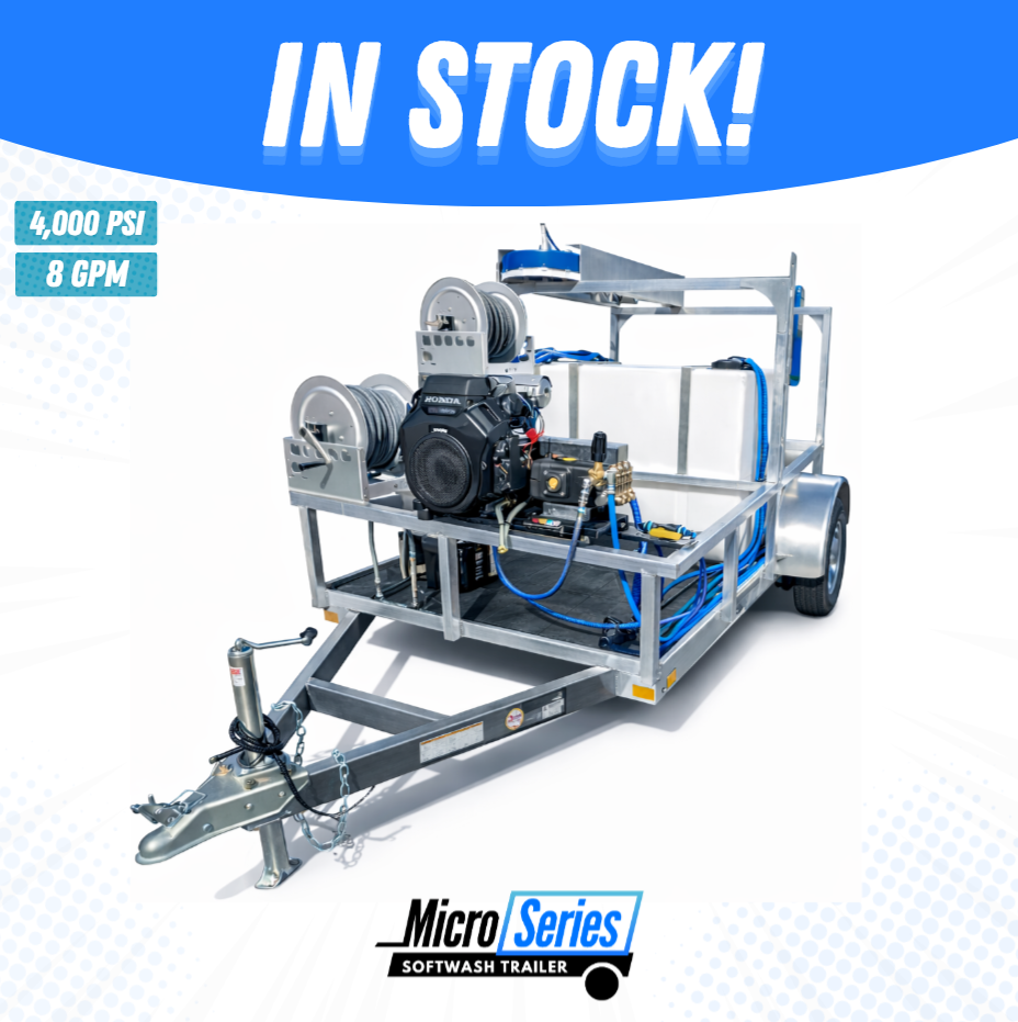 IN STOCK! - The Micro Series - 5x10 Aluminum Pressure & Soft Washing Trailer