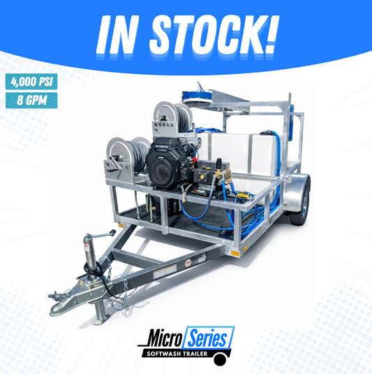 IN STOCK! - The Micro Series - 5x10 Aluminum Pressure & Soft Washing Trailer