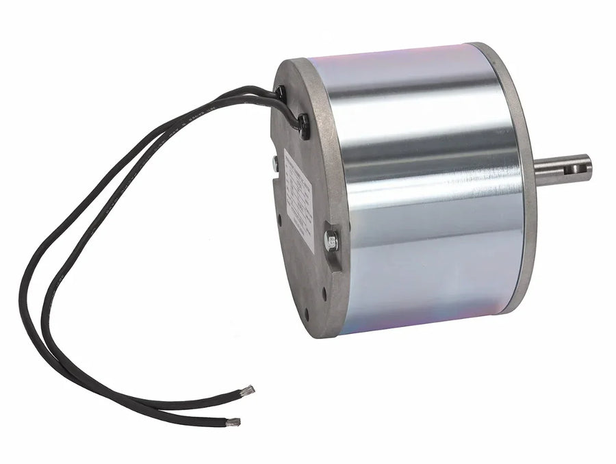 Stainless steel softwash pump motor with black power wires for pressure cleaning equipment
