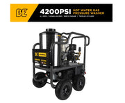 4200 PSI hot water gas pressure washer with Honda engine, ideal for commercial softwash cleaning