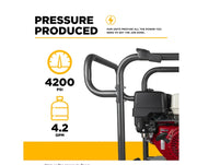 4200 PSI 4.2 GPM softwash pressure washer with gas engine for professional cleaning