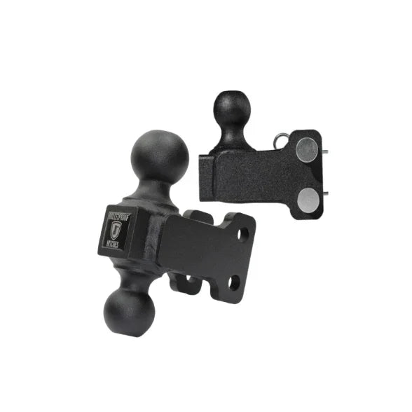 Dual ball hitch mount for softwash equipment towing and trailer attachment