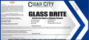 Glass Brite streak-free glass & window cleaner label with safety info and product details for softwash use