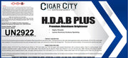 H.D.A.B Plus Premium Aluminum Brightener label for softwash cleaning, highly dilutable, leaves surfaces sparkling
