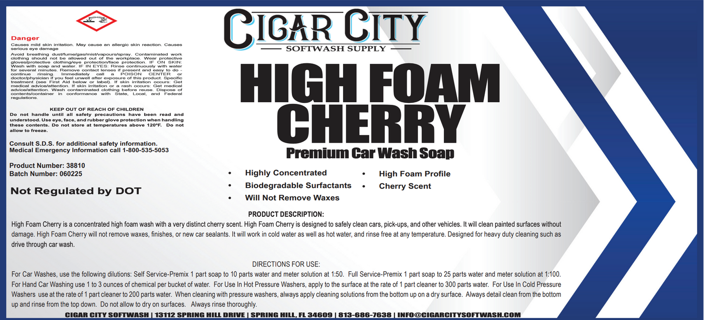 High Foam Cherry – Concentrated Vehicle Wash Soap