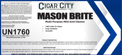 Mason Brite Multi-Purpose Mild Acid Cleaner (25186-01CS) – Professional Surface Brightener & Stain Remover