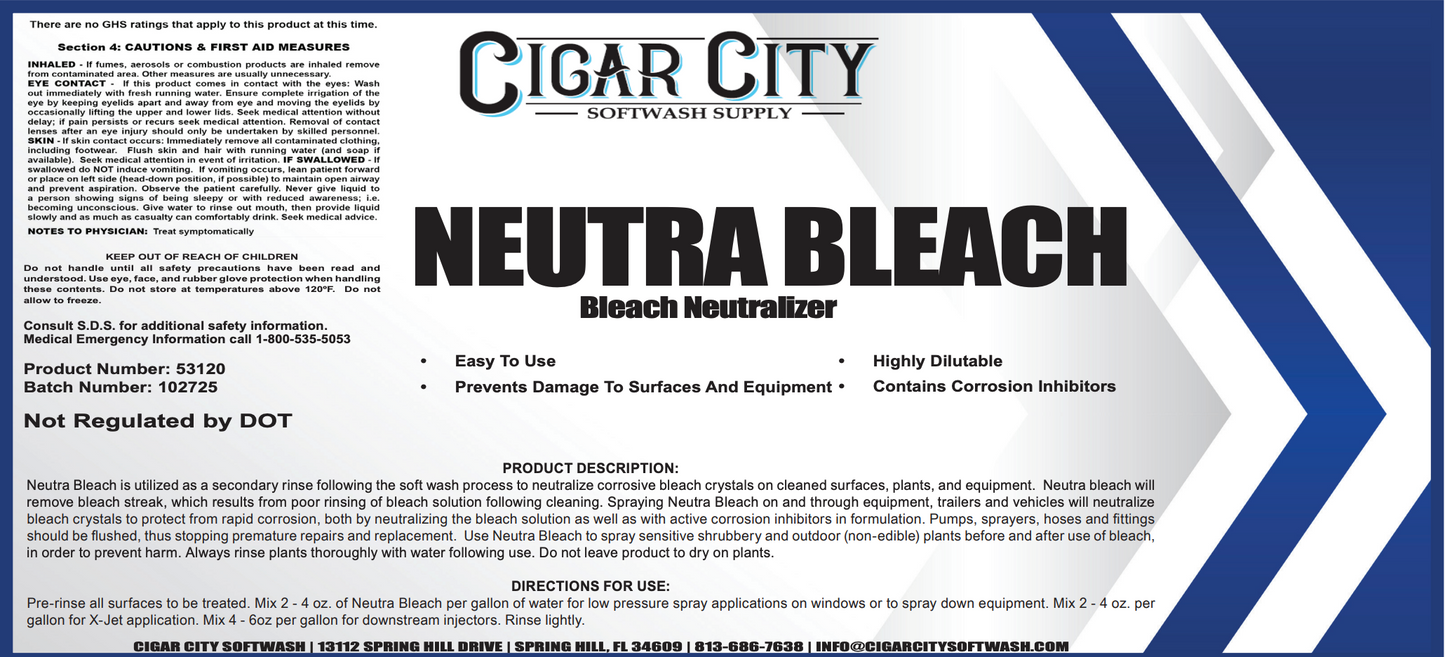 Neutra Bleach – Professional Bleach Neutralizer for Pressure Washing