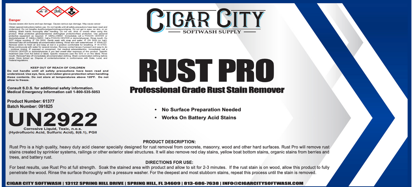 Rust Pro – Professional Rust Remover & Stain Treatment (In-Store Pickup Only)