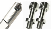 Stainless steel softwash nozzles and fittings for professional cleaning equipment