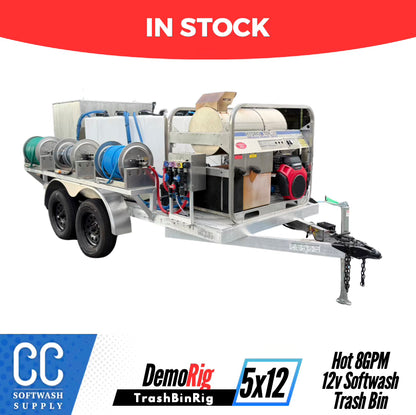 Demo Rig Special: 5x12 Hot Water + P40 Softwash + Trash Bin Cleaning Trailer