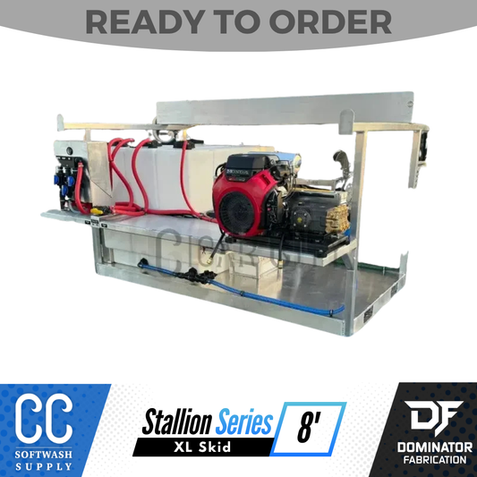 The Stallion XL 8' - 8GPM Pressure & 12v Soft Washing Truck Bed Skid