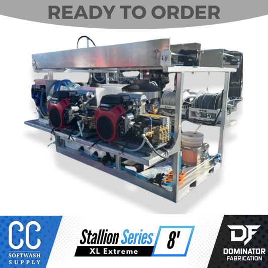 The Stallion XL Extreme 8ft - Hot Water 8GPM Pressure & Gas Soft Washing Truck Skid
