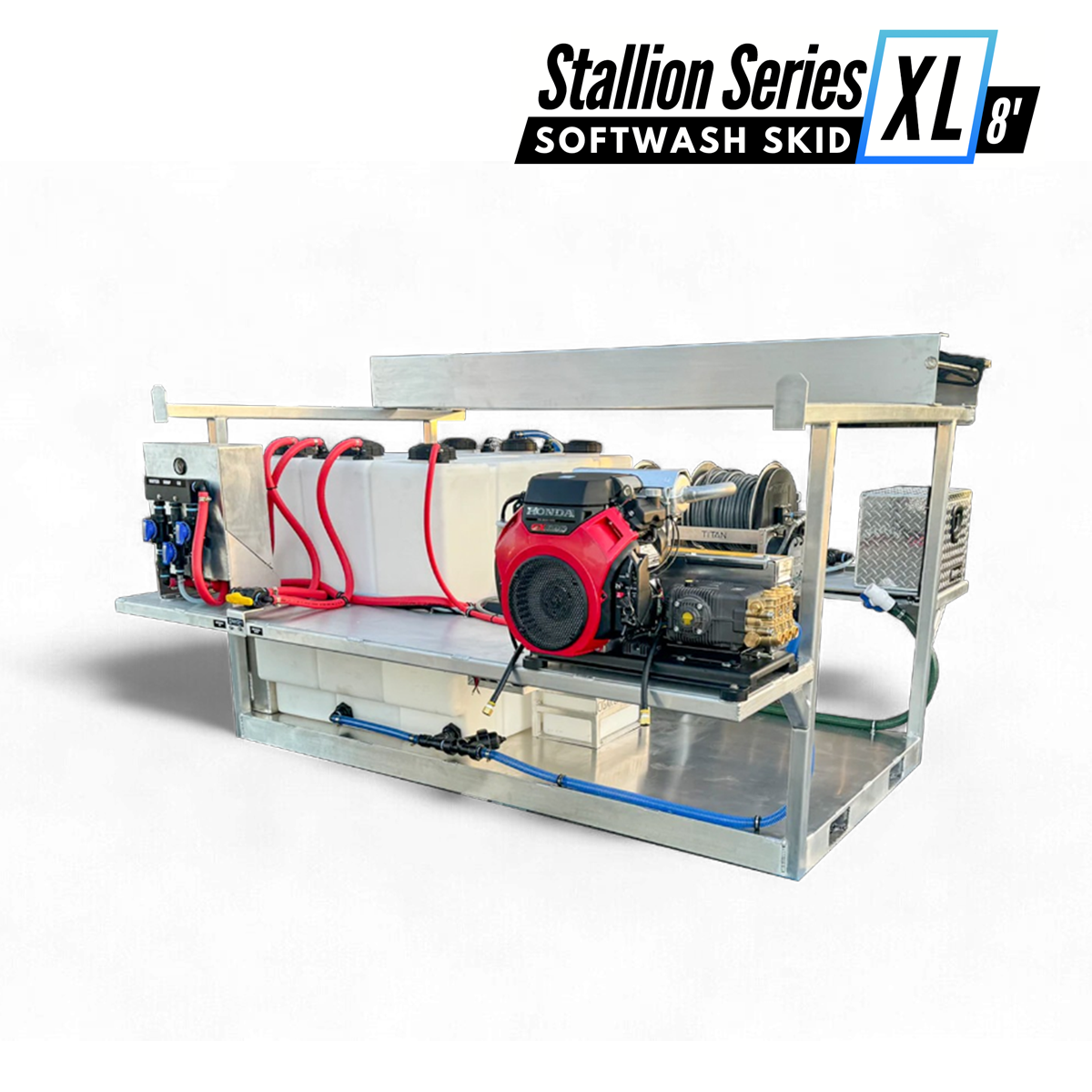 The Stallion XL 8' Pressure & Soft Washing Truck Bed Skid