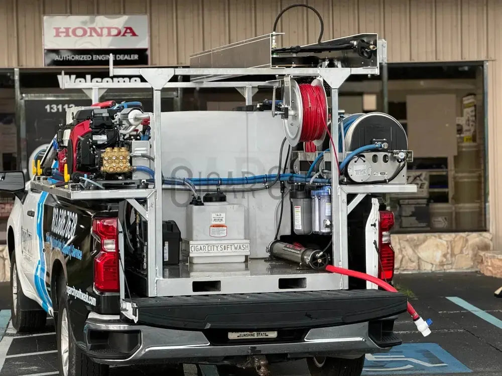 The Stallion XL Ultimate 8' Pressure & Soft Washing Truck Bed Skid Complete Rigs Cigarcity Softwash.