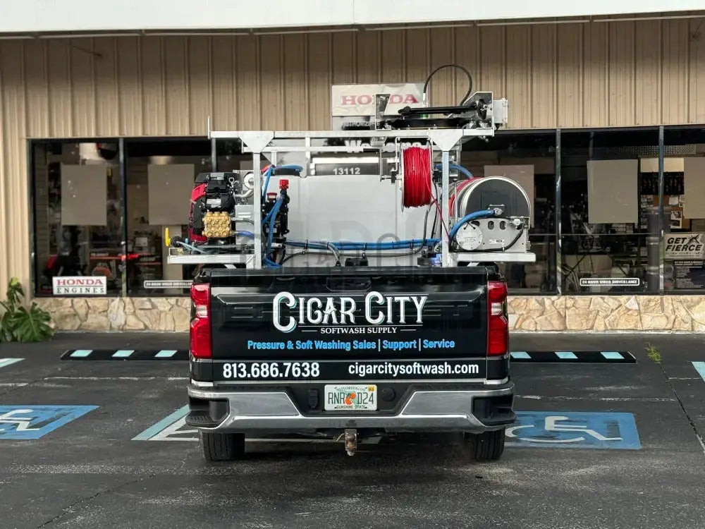The Stallion XL Ultimate 8' Pressure & Soft Washing Truck Bed Skid Complete Rigs Cigarcity Softwash.