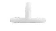 White plastic T-connector for softwash equipment tubing systems