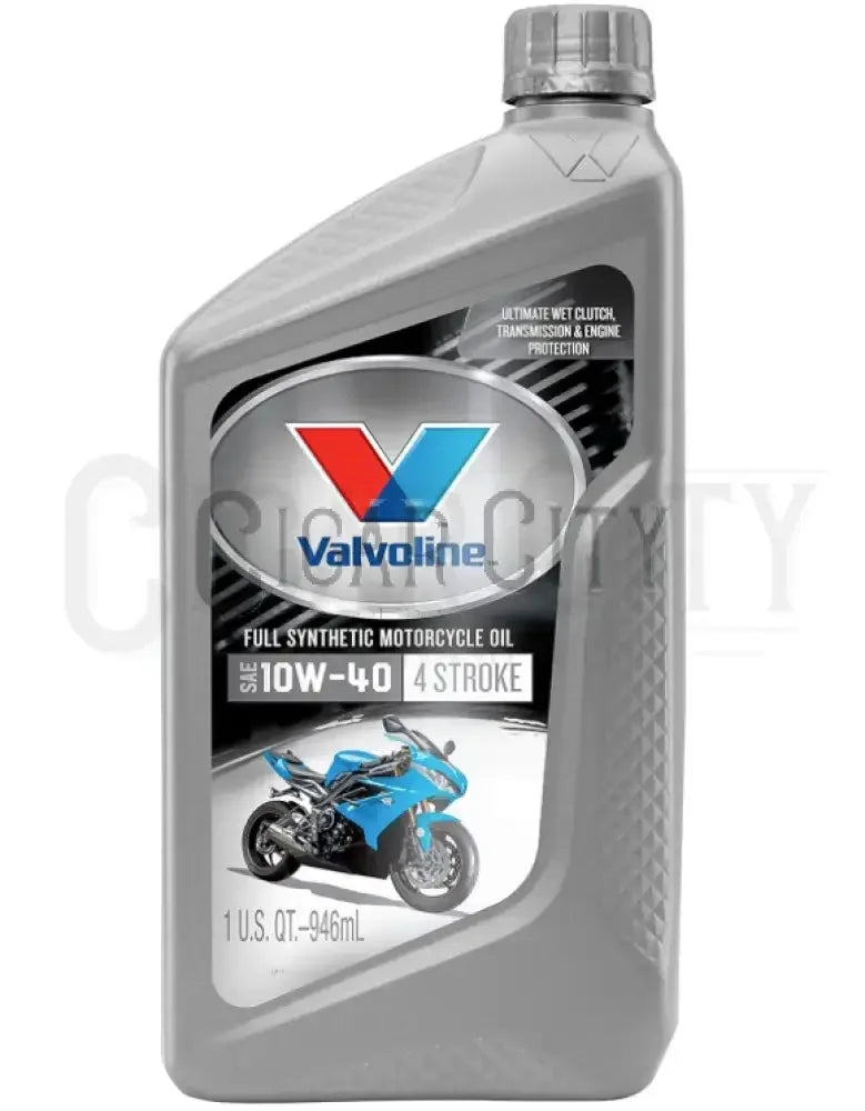 Valvoline 4-Stroke Motorcycle Full Synthetic SAE 10W-40 Motor Oil 1 QT B00HJ6VFAW  Cigarcity Softwash.