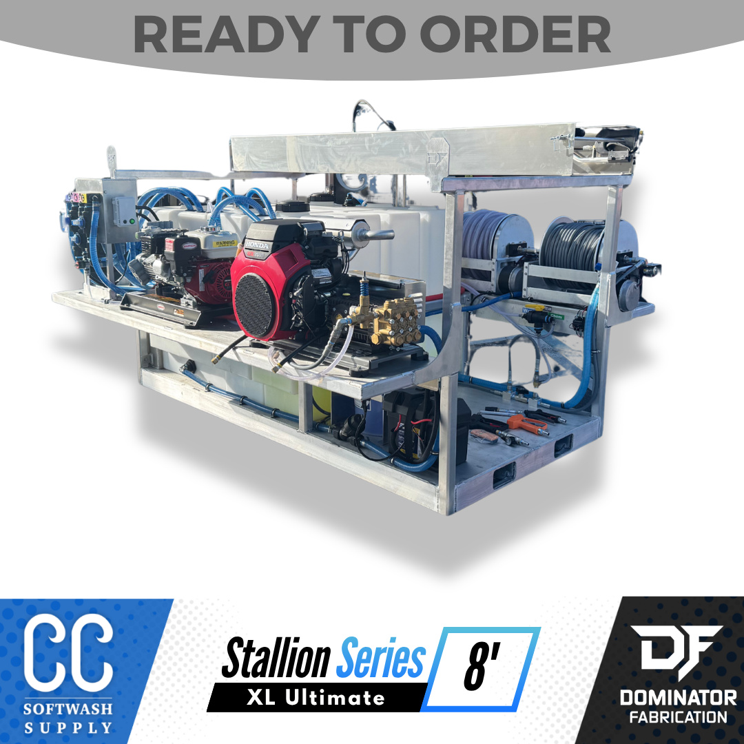 The Stallion XL Ultimate 8ft - 8GPM Pressure & Gas Soft Washing Truck Skid