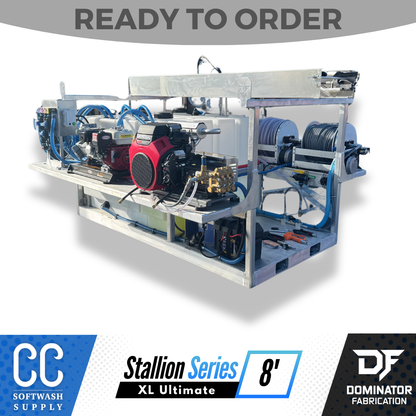 The Stallion XL Ultimate 8ft - 8GPM Pressure & Gas Soft Washing Truck Skid