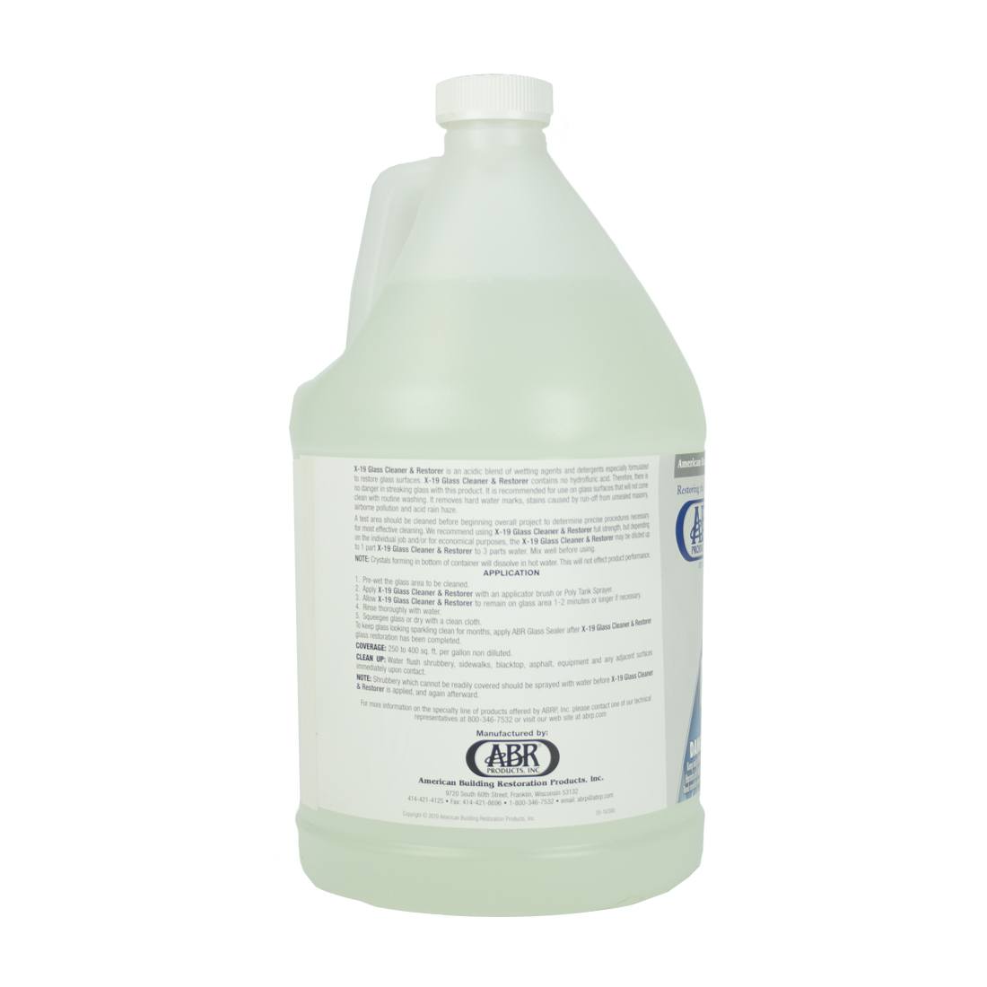 American Building Restoration X-19 Glass Cleaner and Restorer WindowCleaner.com
