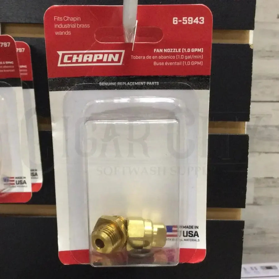 Chapin Nozzle, 1.0 GPM Brass/Plated Steel  Cigarcity Softwash.