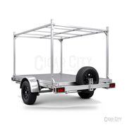 Rendering - actual build may vary - 6x10 single axle trailer, rear