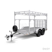 Rendering - actual build may vary - 6x14 tandem axle trailer with ramp, front