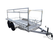 Dominator Fabrication 6x12 aluminum tandem axle open utility trailer, 12k