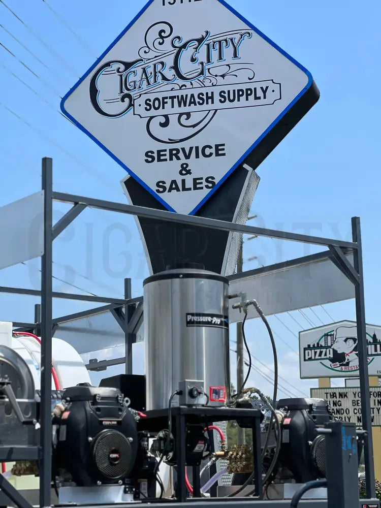 Dominator 7x16 Dual Hot Water Pressure Washing and Softwash Trailer Complete Rigs Cigarcity Softwash.